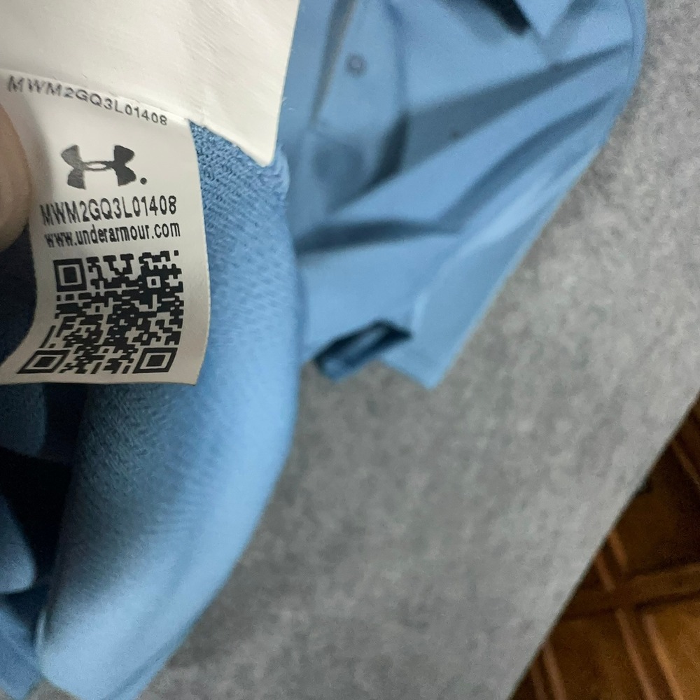 Under Armour Mens HeatGear Polo Shirt Blue Loose Fit Short Sleeve Large L G G - Picture 8 of 11